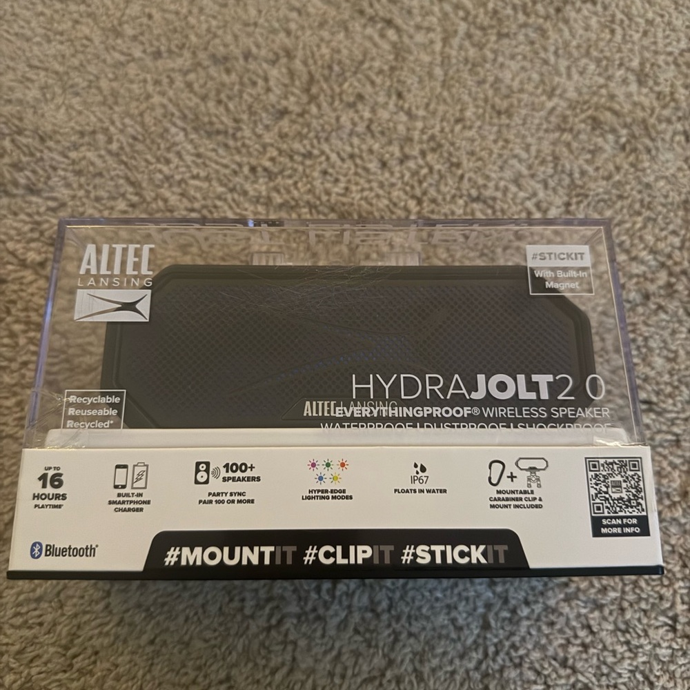 Altec Lansing HydraJolt 2.0 EVERYTHING (water/dust/shock) PROOF Wireless Speaker
